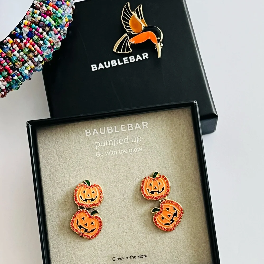New Bauble Bar Pumpkin Earrings